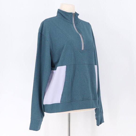 PACT Organic Cotton Quarter Zip Pullover Sweatshirt Size XL - Picture 3 of 6